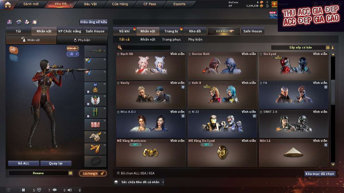 shop acc cf uy tin gia re
